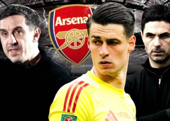 Mikel Arteta leaps to Kepa Arrizabalaga's defence as Gary Neville blasts Arsenal No2's 'nonsense' in Carabao Cup defeat