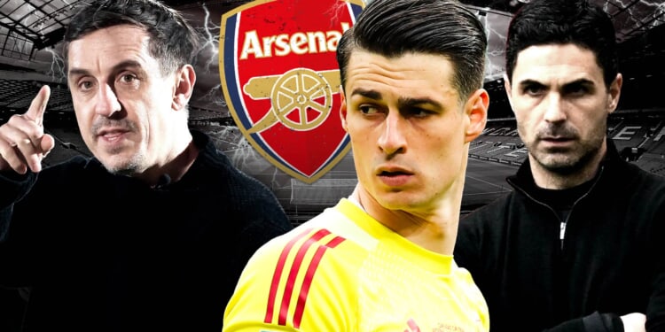 Mikel Arteta leaps to Kepa Arrizabalaga's defence as Gary Neville blasts Arsenal No2's 'nonsense' in Carabao Cup defeat