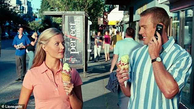 She also appeared in the 2007 romantic comedy Good Luck Chuck; Seen in a still with Ed Welch