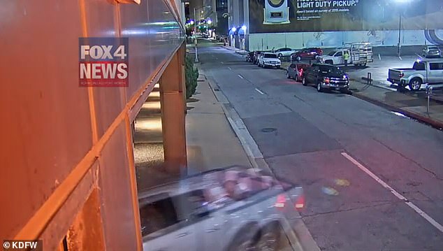 Police have confirmed to KDFW that Fry is the same man who rammed a truck into the station's building in downtown Dallas in 2018 (pictured)