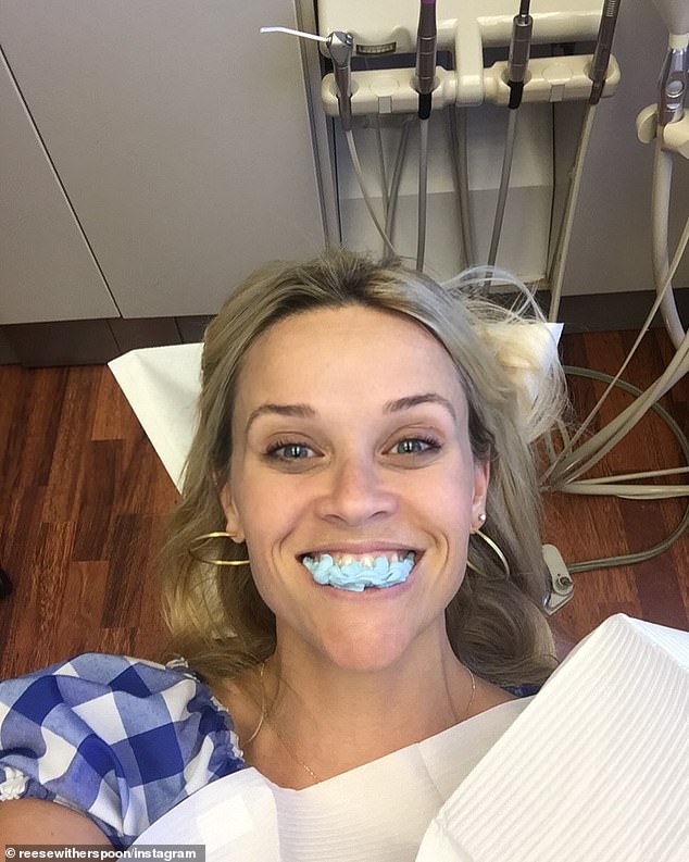 She also shared a fun selfie of herself at the dentist's office and flashing a bright smile