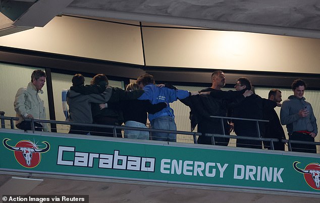 The brothers celebrated their favourite team win