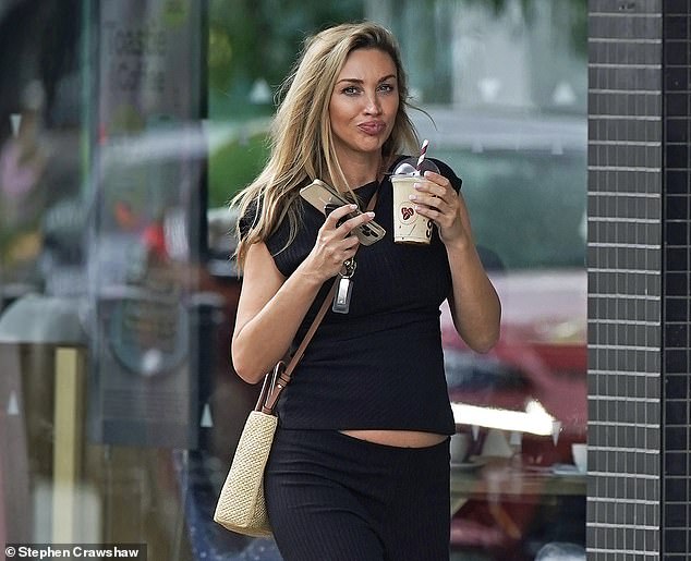 Pictured: Zara Charles, the girlfriend of Ryan Giggs shopping in Hale
