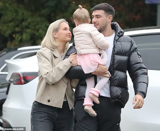 Pictured: Molly-Mae and Tommy Fury taking their daughter to Bambi to ballet in Hale