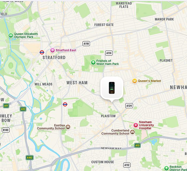 On the night of the theft, the phone could be tracked to Plaistow (pictured) - approximately nine miles from the Swan