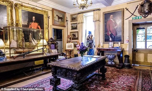 Inside Maunsel House, which was listed for sale by Sir Benjamin at a £3.5million asking price