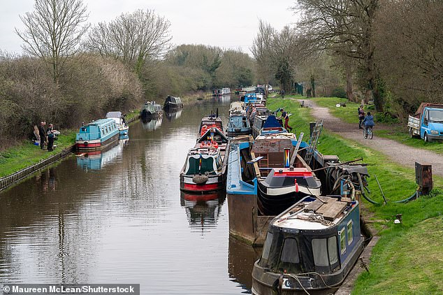 Hazy sunshine above the Grand Union Canal in Denham, Buckinghamshire, this morning