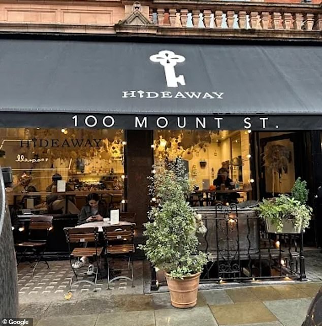 Mr Krasniqi and his wife had just left the plush Hideaway House (pictured) when they were robbed by the two Algerians and another accomplice