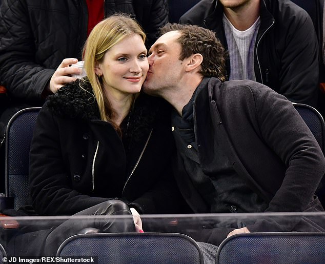 Jude has been with his wife Phillipa Coan for more than a decade, with the happily married pair sharing two children and enjoying a life of privacy (pictured in 2016)