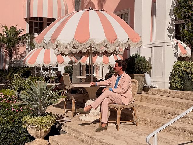 One of a flurry of snaps on Edo’s own Instagram feed showing him living it up on a recent business trip in Palm Beach, Florida... like the flamingo pink suit and loafers he was wearing, it wasn’t a good look for the Italian aristocrat, writes Nadine