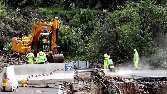 Scores of people have had their power cut off in the storms