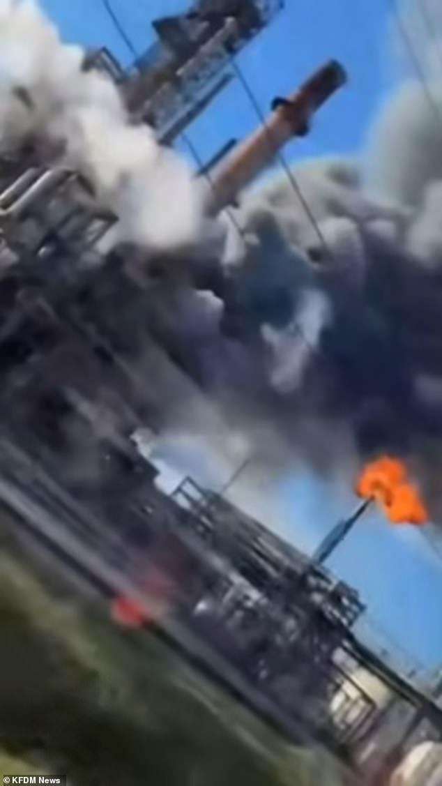 The refinery processes crude oil into gasoline, diesel and jet fuel at a rate of 435,000 barrels each day