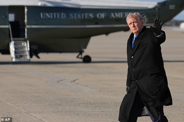 On Monday, Donald Trump (pictured) claimed that the US had opened negotiations with Iran