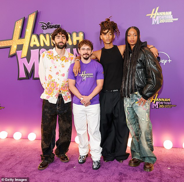 Jaden Smith and his sister Willow Smith posed alongside Mateo Arias and Moises Arias