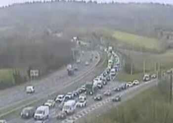M5 chaos as three-car crash sparks huge delays with drivers stuck in bumper-to-bumper queues