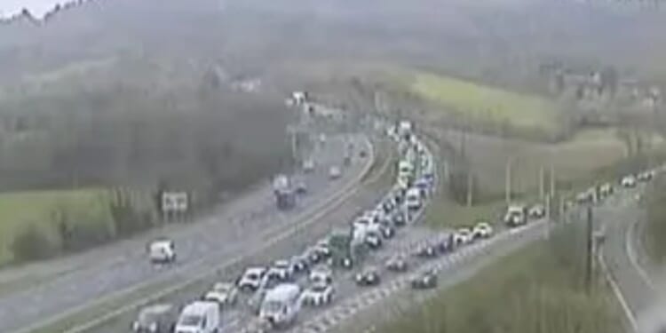 M5 chaos as three-car crash sparks huge delays with drivers stuck in bumper-to-bumper queues