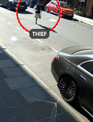 Moment man chases migrants who stole £65k watch