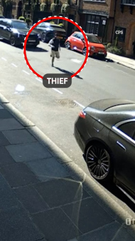 Moment man chases migrants who stole £65k watch