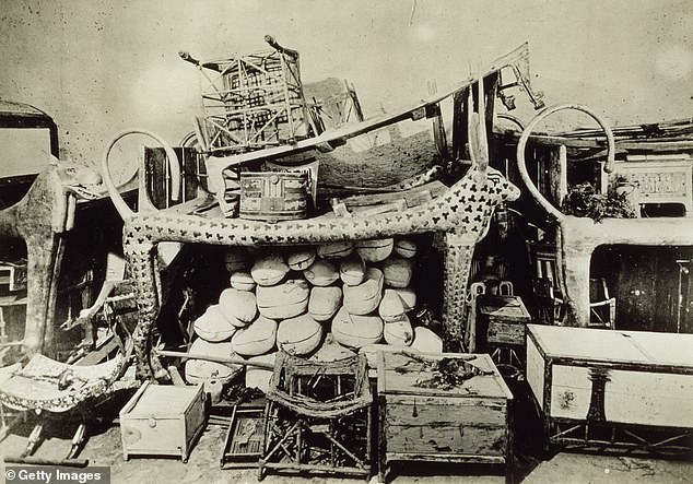 The antechamber of the Tutankhamun's tomb following its discovery in November 1922