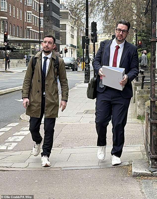 Lee and James Coates, sons of caretaker Ian Coates, arrive at Mary Ward House in London, at the inquiry into the Nottingham attacks -- March 24, 2026