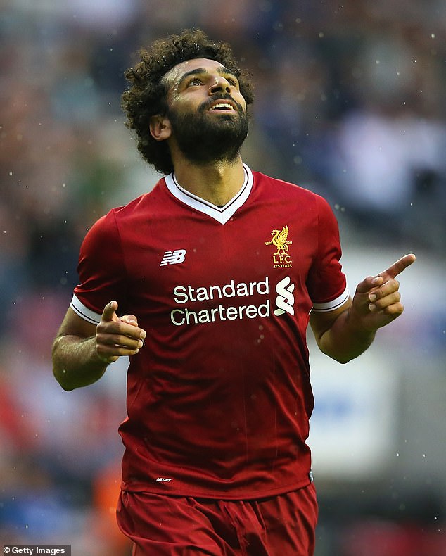 Salah joined the club from AS Roma in 2017 (pictured that July) and would go on to enjoy a heavily decorated nine-year career