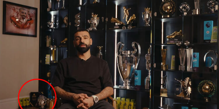 Mo Salah's incredible trophy cabinet is OVERFLOWING as Liverpool legend has host of awards on the floor