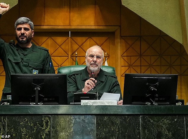 Speaker of the Iranian parliament Mohammad Bagher Qalibaf in Tehran, Iran, Sunday, February 1, 2026