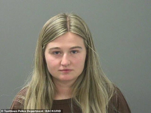 Duggar is pictured in her March 20 mugshot