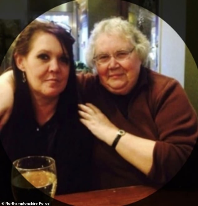 Yvonne Bruce, 86, pictured right, died at the scene of the crash in Northampton in 2024