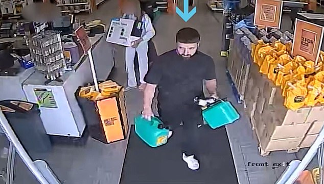 This is the moment Clifford bought rope and petrol cans before the triple murder