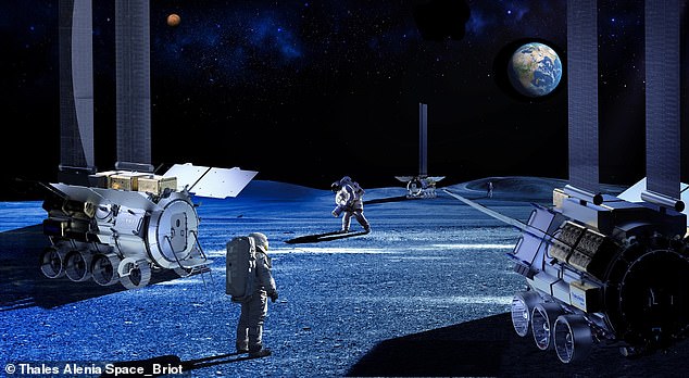 The Italian Space Agency's habitation module will safely host astronauts during their missions, support surface operations, enable scientific research experiments both with and without the presence of a human crew, and have the capability to move on the surface (artist's impression)