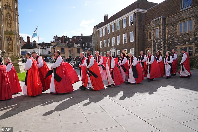 Members of the clergy arrive for the Enthronement Ceremony installing Dame Sarah Mullally as the 106th Archbishop of Canterbury