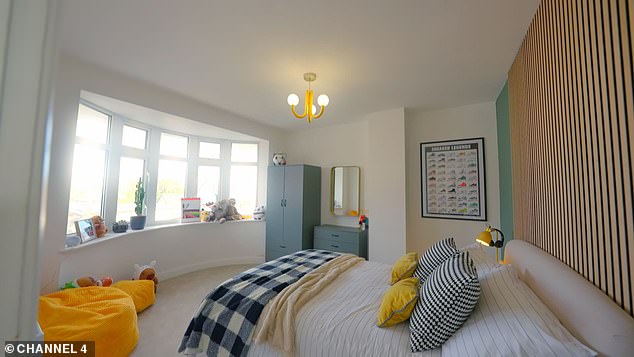 AFTER: The couple spent around £120,000 on renovations, inlcuding doing up the three bedrooms