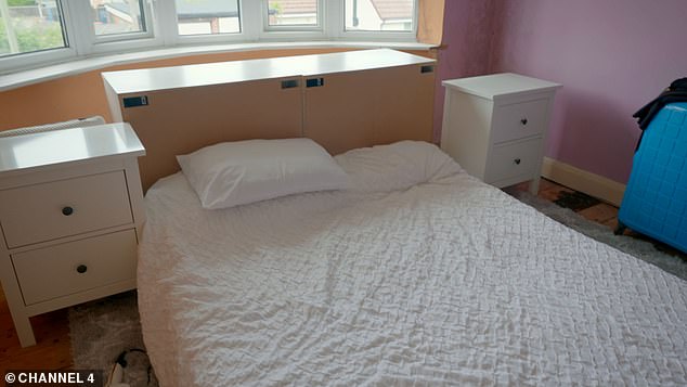 BEFORE: The upstairs floor, which previously featured outdated interiors, now hosts three very modern bedrooms which the couple say Josh and Lucas are enjoying settling into