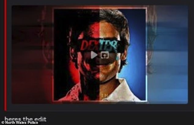 He also made repeated references online to Dexter, a TV series about a serial killer