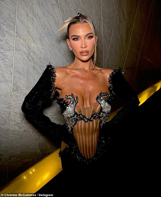 Months after they rekindled following a brief split in March last year, Dan apparently sent flirty text messages with Christine McGuinness, 37 (pictured)