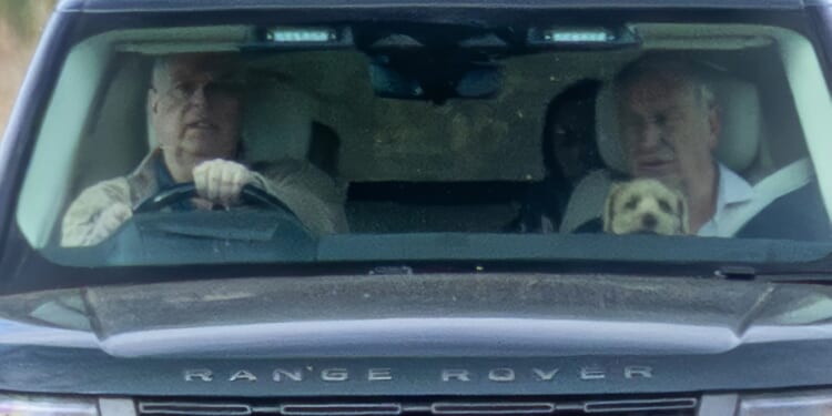 Andrew Mountbatten-Windsor visits new home with one of his dogs and protection officer