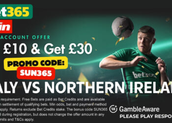 Claim £30 in free bets for the Italy vs Northern Ireland playoff