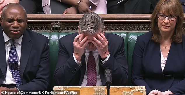 Again, Sir Keir Starmer repeatedly slipped into clunky riffs that had nothing to do with the questions he had been asked.