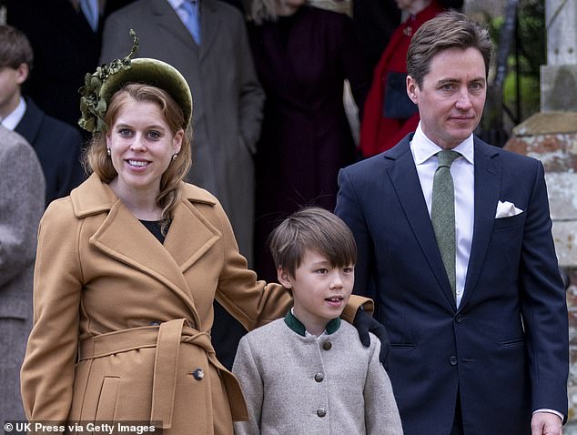 Beatrice and Edo attend the Christmas Morning Service with his son from a previous relationship with architect Dara Huang