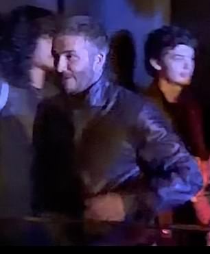 David Beckham was in attendance at the London venue on Tuesday evening
