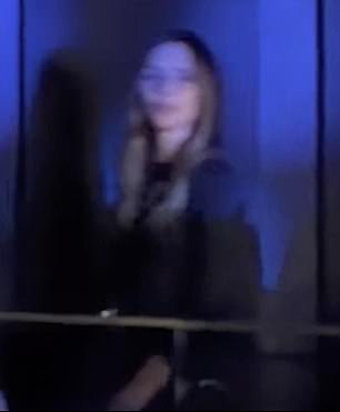 Victoria Beckham was seen following her husband inside as thy found their seats