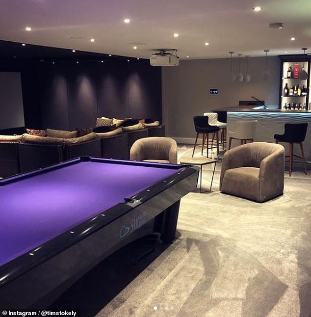 Epitome of 'property porn': The luxury house features a purple-baize pool games table