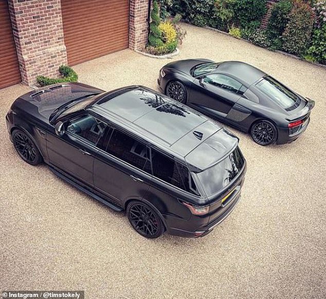 The entrepreneur regularly posted pictures of his fleet of sparkling supercars, including a £120,000 matte black Audi R8 and a bespoke Range Rover from a customised car firm popular with Premier League footballers
