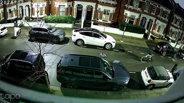 The brazen criminals leave tyre covers strewn across the road in their path before making off with the bikes under the cover of darkness
