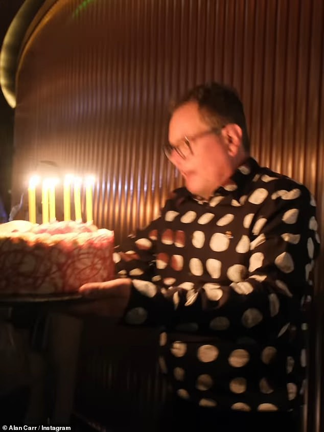 The group are said to have partied until 1am as they toasted Angellica, who was presented with a huge birthday cake by comedian Alan