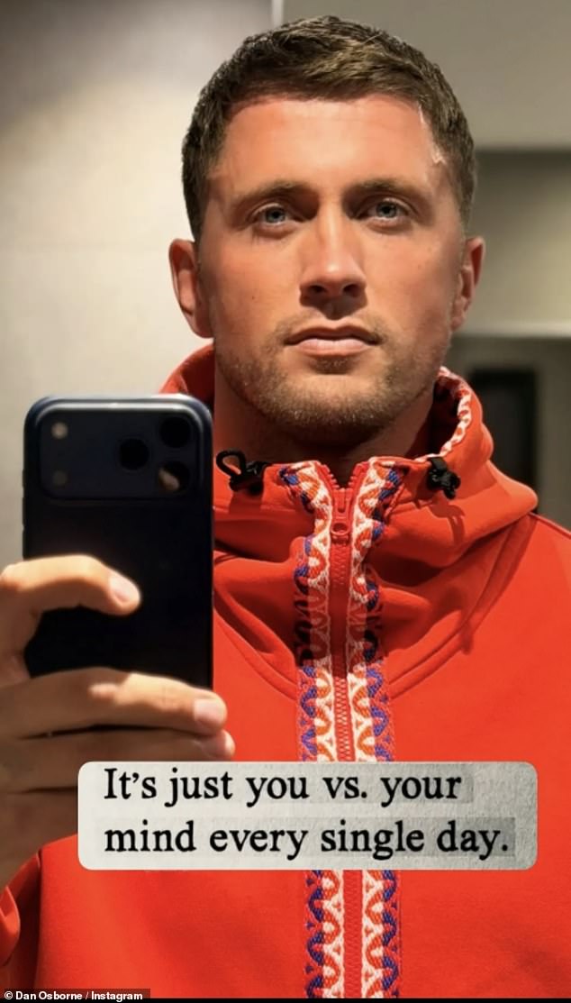 Dan also suggested his marriage was over a week ago after venturing out without his wedding ring as he shared a motivational statement