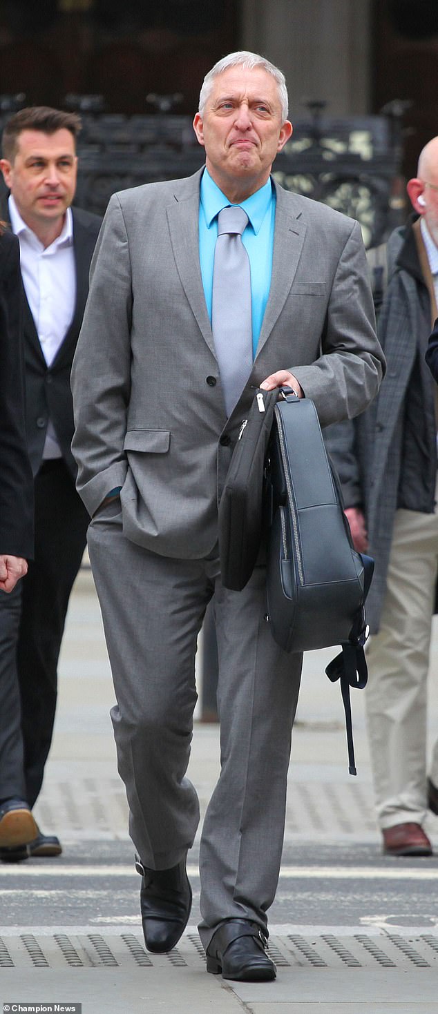 Mr Hill outside Central London County Court after the hearing about ownership of Fabric Land