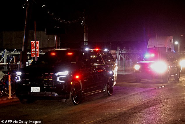 A motorcade believed to be carrying the ousted Venezuelan president to his federal court appearance was seen departing the Metropolitan Detention Center in Brooklyn before daybreak Thursday