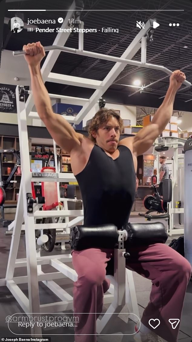 And in 2022 while the Christie's real estate agent was competing in Dancing with the Stars, Schwarzenegger marveled, 'Jesus Christ, I can't even believe that you can move like that' because as he told ET 'our family's not known for dancing, especially on my dad's side' (pictured Thursday)